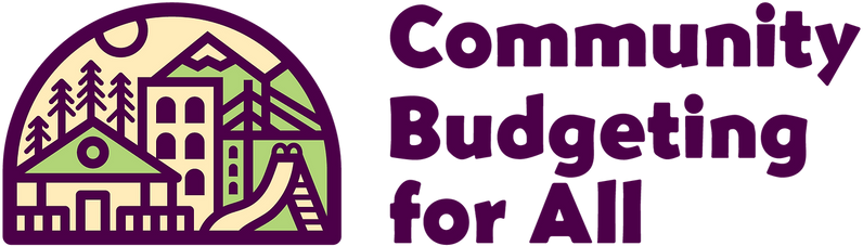 This is a logo of the community budgeting for all initiative on the website of Jeremy Smith who is running for Portland city council in district 4. 