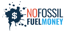 This is a logo of the No Fossil Fuels Money pledge on the website of Jeremy Smith who is running for Portland city council in district 4. 
